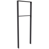 Lean-on hoop of flat bar steel | 50 x 12 mm | with cross bar | total width: 450 mm | hot-dip galvanized and coated DB 703